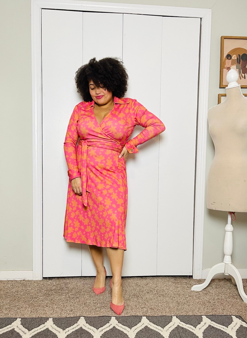 I made the DVF wrap dress by Vogue Patterns!